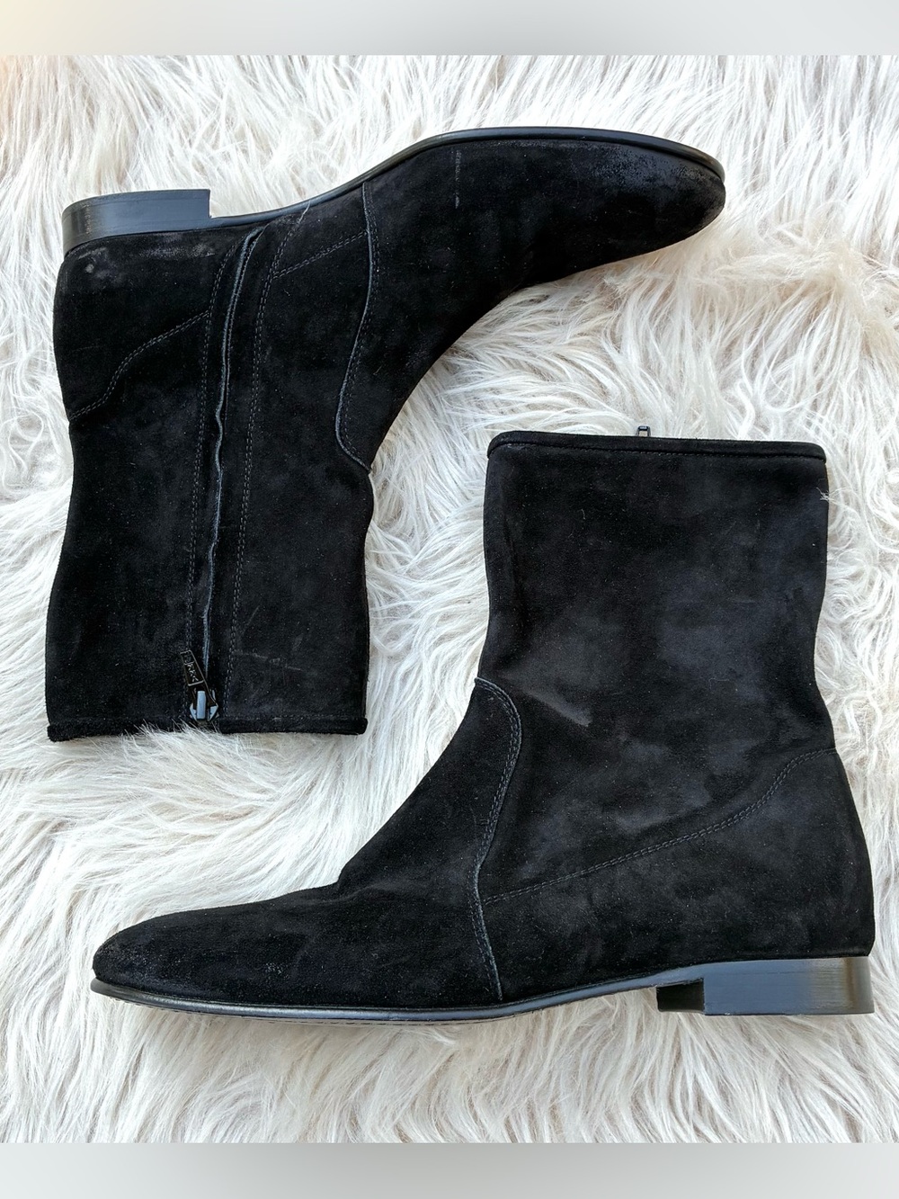 Pedro Garcia NWOT Black Suede Boots Sz 37, 7 US